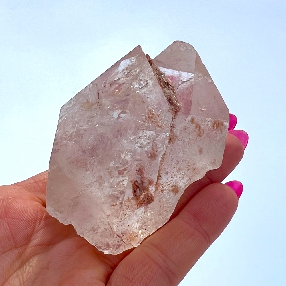 Brazilian Twin Clear Quartz Points 190 grams